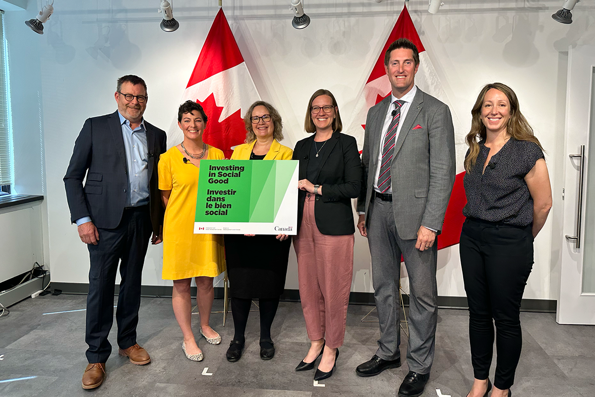 Minister Karina Gould with investment fund managers.