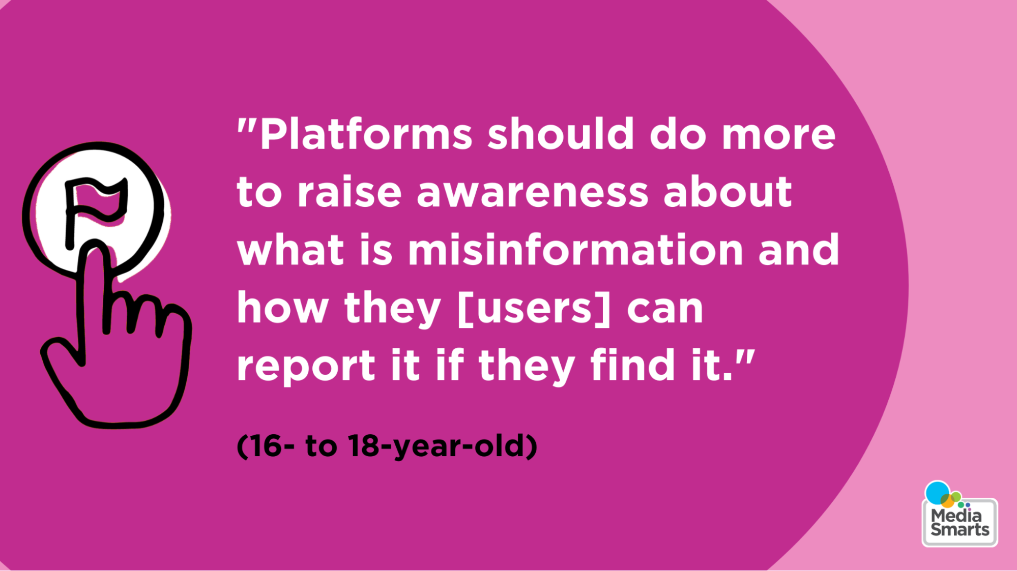 Banner on online misinformation 