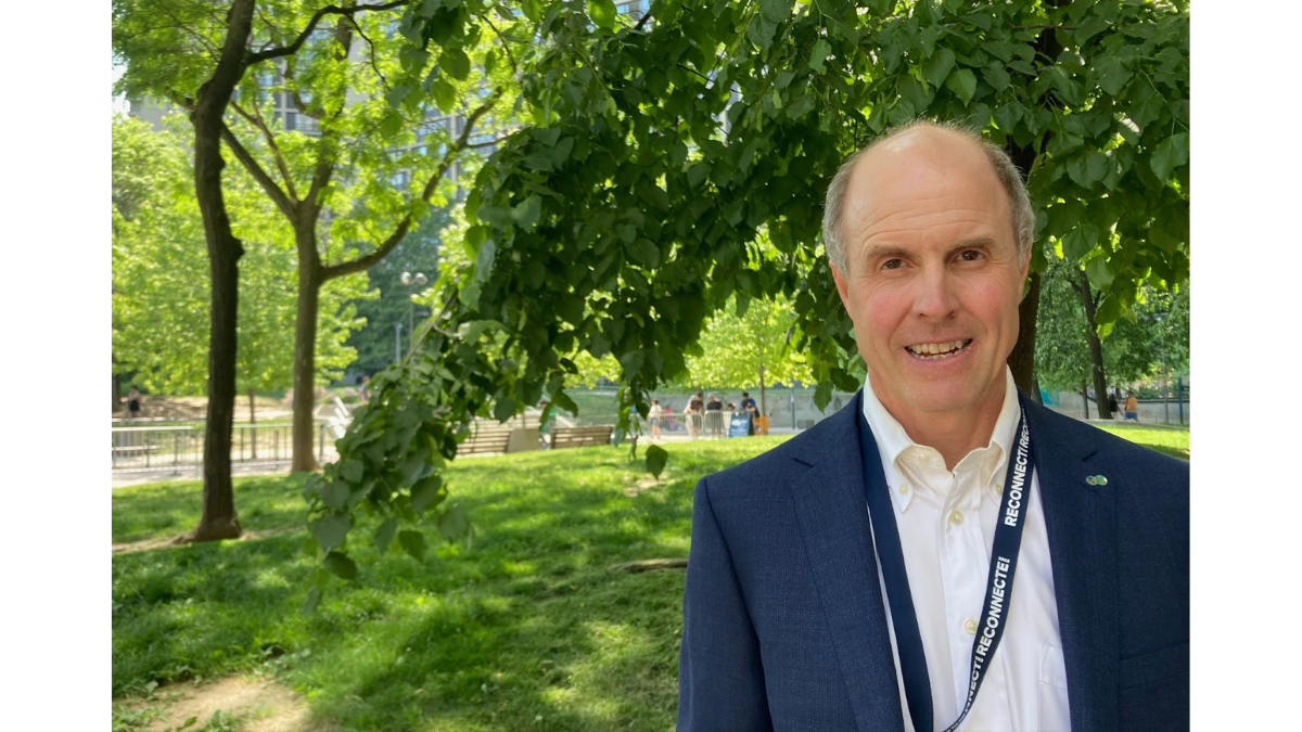 Michael Gordon poses for a photo on June 2, 2022, following his presentation at the Community Foundations of Canada conference in Toronto.