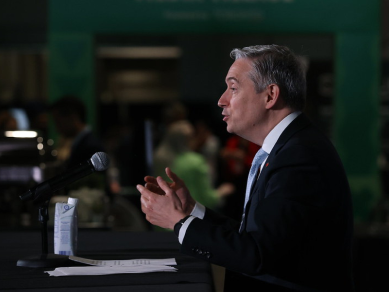 Minister of Innovation, Science and Industry, François-Philippe Champagne, speaking at the Collision Conference in Toronto.