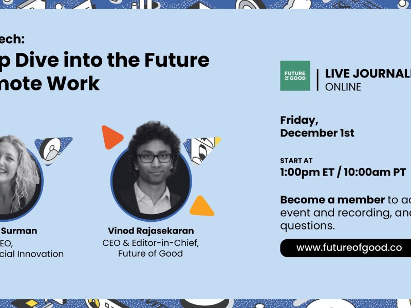 Poster showing headshots of Vinod and Tonya