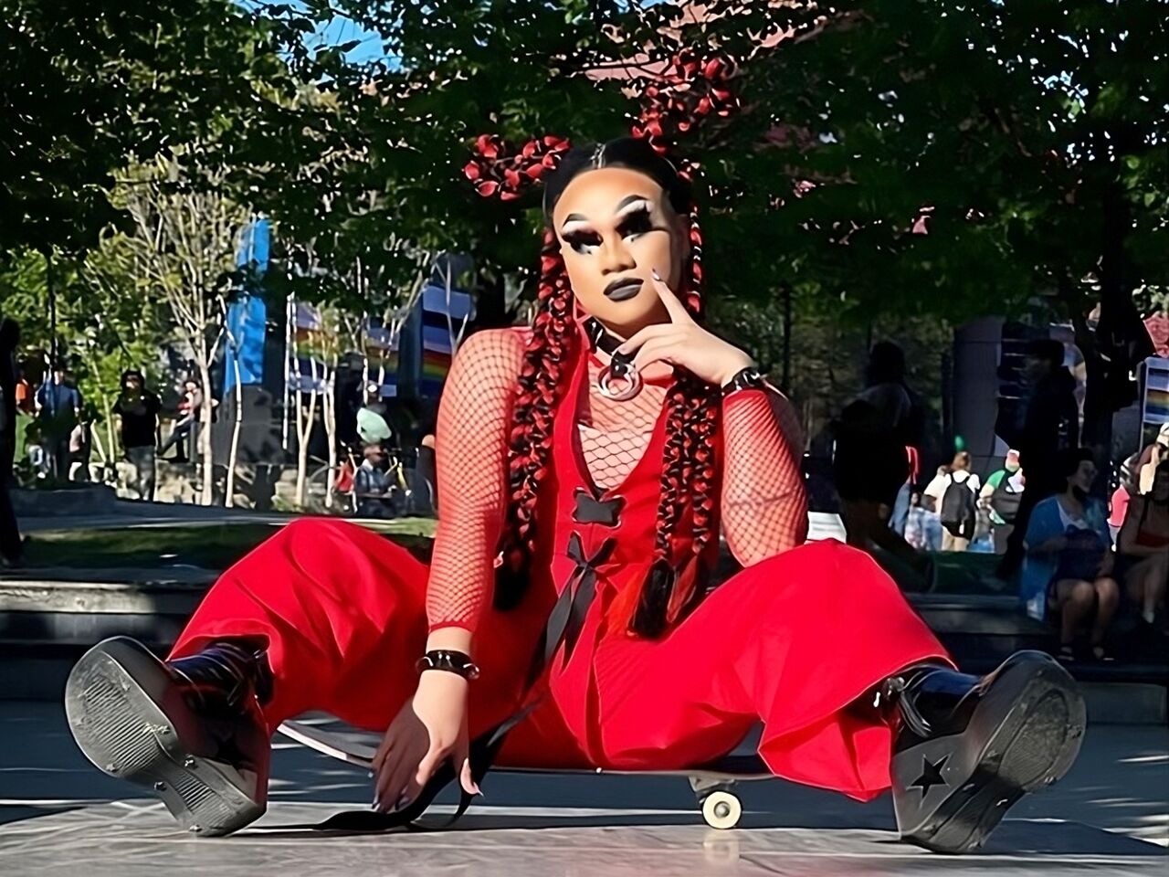 Ruby Chopstix is one of the three finalists for the Rainbow Resource Centre’s Drag Artist in Residence program.
