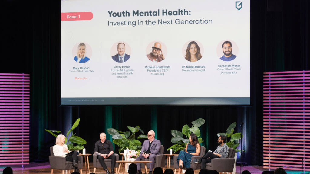 Speakers at the recent Youth Mental Health: Investing in the Next Generation panel at GreenShield’s Innovating with Purpose: Closing Canada’s Care Gap event. (GreenShield/Supplied Photo)